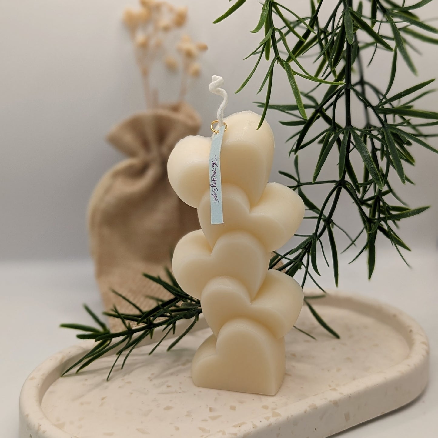 STACKED HEARTS CANDLE