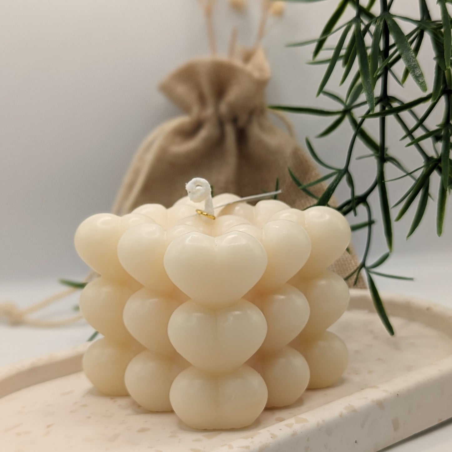 BUBBLE HEART CANDLE