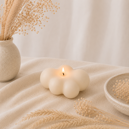 The Melting Eyes Mini Cloud candle top view