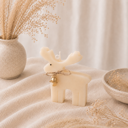 The Melting Eyes Elk decorative soy candle front view hand-poured unscented