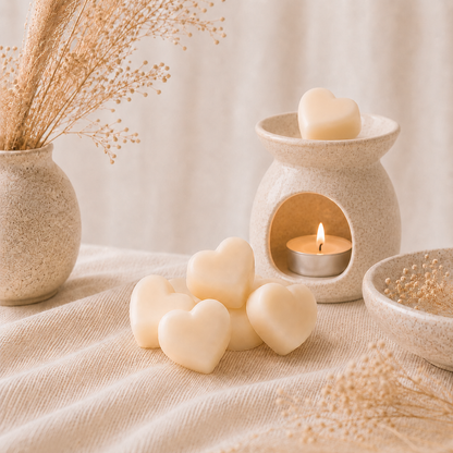 The Melting Eyes Wax Melt Hearts six heart-shaped soy wax melts in RECHARGE RENEW and REFRESH scents