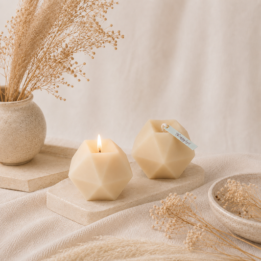 The Melting Eyes Polygon Candle 2-pack front view